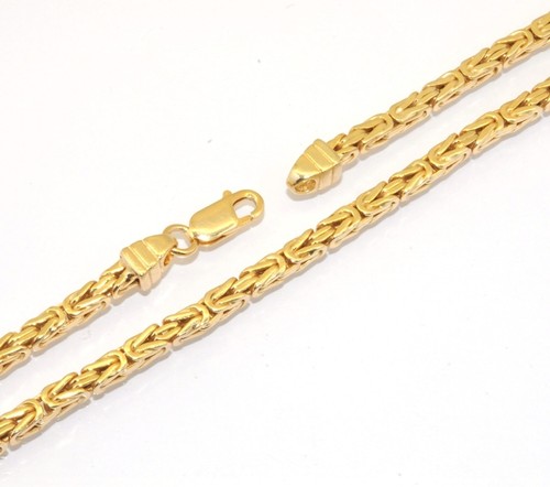 Mens Long 3mm Solid Square Byzantine 