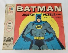 Vintage 1966 Milton Bradley The Batman Jigsaw Puzzle Game COMPLETE w/ Orig Box