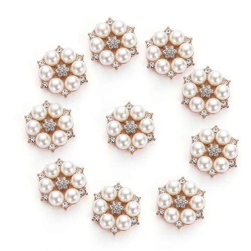 Bow Accessories DIY Garment Decorative sewing button pearls Flower Rhinestone - Picture 10 of 17