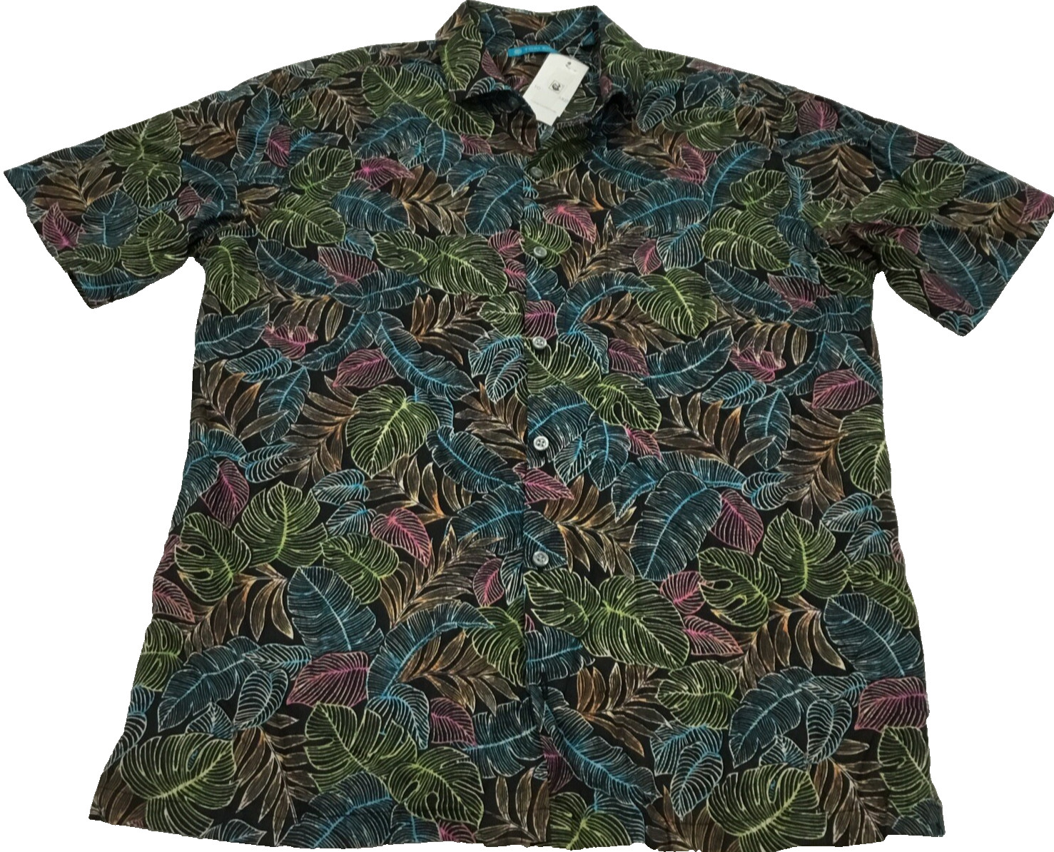Tori Richard Scratchboard Mens Short sleeve black 2XL 15490₽