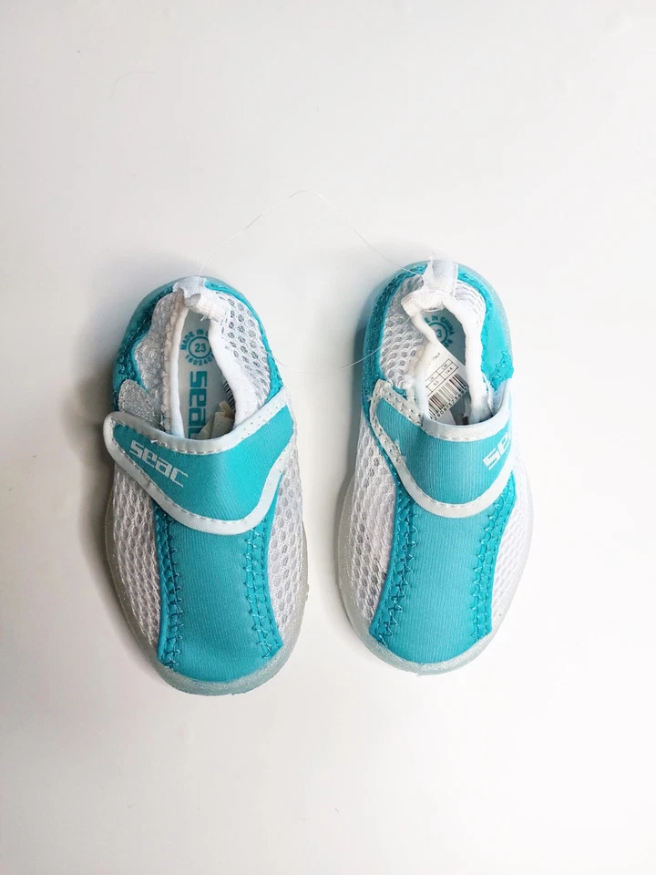 Seac Kinder Wasserschuhe Aquaschuhe Surfschuhe Strandschuhe Neopren türkis Gr.23