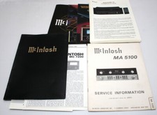 Mc INTOSH MA 5100, notice complète avec schémas + 12 tirages et documentations.