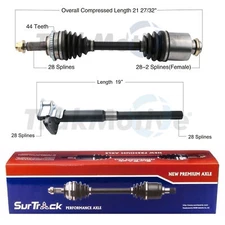 SurTrack Set of Passenger Right AAR CV Axle & Intermediate Shafts For Fusion AWD