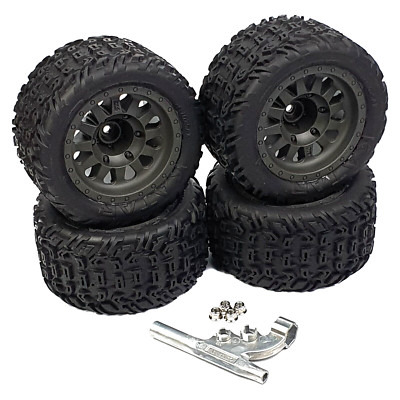 ARRMA Vorteks 3S BLX Mega 223S 4tlg Laufradsatz DBoots Katar Gun Metal 14mm Hex