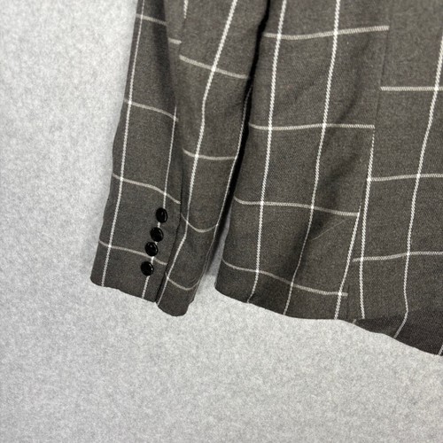 Central Park West Blazer Womens Small Gray Windowpane Career Business Academia - Picture 10 of 13