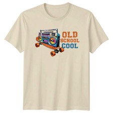 Retro Boombox Skateboard T-Shirt Old School Cool Graphic Tee