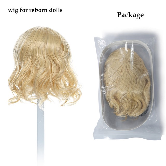 Real Look Reborn Baby Dolls Wigs Blonde Hair Girls Wig for 28inch