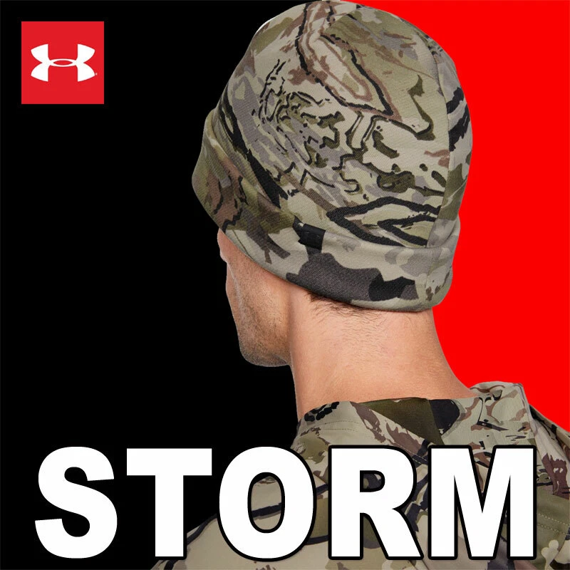 UNDER ARMOUR UA STORM CAMO BEANIE REVERSIBLE SCENT CONTROL FOREST HAT FLEECE - Image 2 of 4