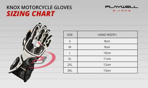 Guantes de motocicleta Knox Handroid MK5 armadura de mano roja verano bicicleta de carreras deportes Foto 4 de 4