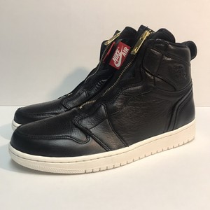 Novo Nike Air Jordan 1 Alto Zíper Premium Preto AQ3742-016 Feminino Tamanho 11.5 Masculino 10 | eBay