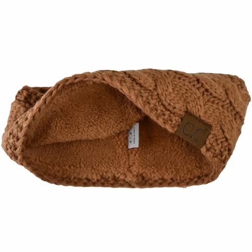 C.C Soft Stretch Winter Warm Kabel Strick Unscharf gefütterter Ohrwärmer CC Stirnband - Bild 88 von 406