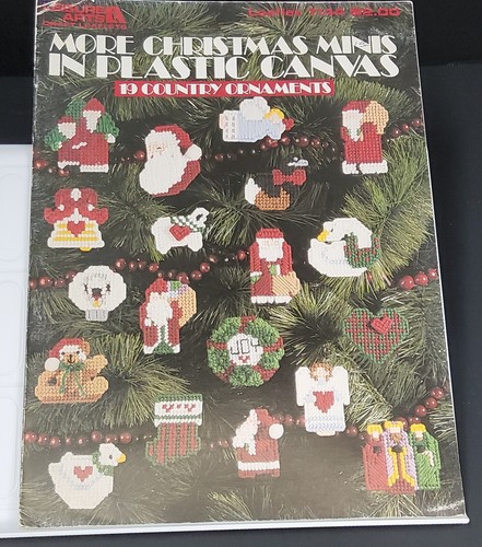 VINTAGE LEISURE ARTS CHRISTMAS PLASTIC CANVAS BOOKLETS - Picture 3 of 3
