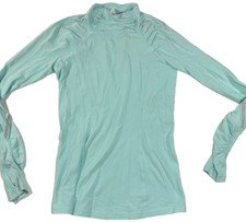 Lululemon Active Running Shirt Mint Long Sleeve Mockneck Pocket Workout Top Sz 6