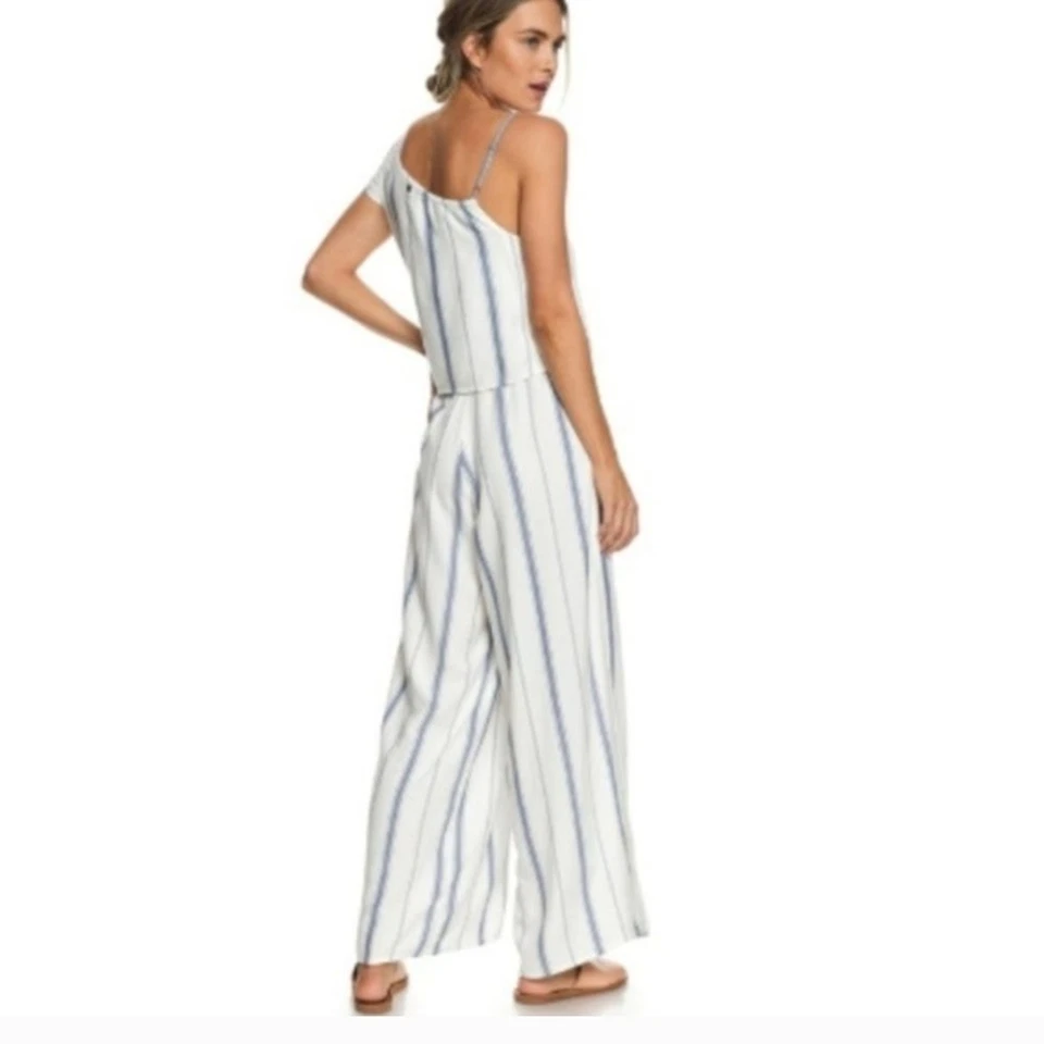 Mono culotte a rayas Roxy hombro frío talla XL algodón para mujer Foto 2 de 4