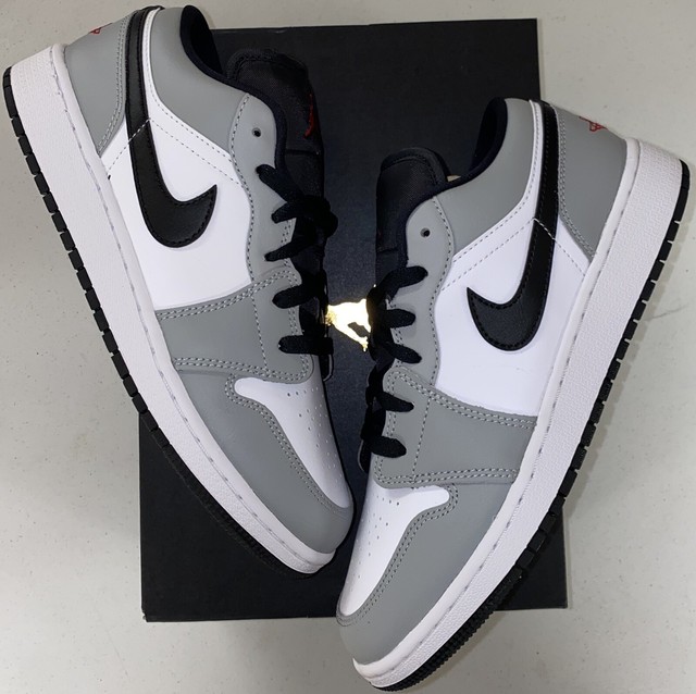 Air Jordan 1 Low GS Grade School Smoke Grey Size 7y Gray White Black for sale online | eBay