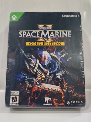 Warhammer 40,000 Space Marine 2 Gold Edition Steel Book - Xbox Series X   NIB