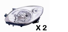 COPPIA FARI FANALE PROIETTORE ANTERIORE SX DX RENAULT TWINGO DAL 2007> P/CROM