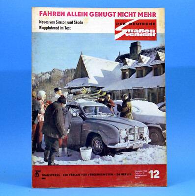Der Deutsche Straßenverkehr 12 1968 DDR Sachsenring Simson Schwalbe MIFA 9