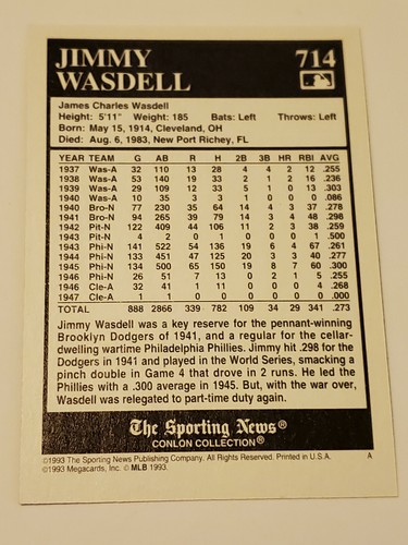 Tarjetas coleccionables de béisbol 1993 1994 colección Conlon tú eliges 50% de descuento 2 o más - Imagen 241 de 299