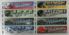 Vintage Team NFL Football CHOOSE YOUR TEAM Bumper Sticker YOU PICK CHOICE 11 x 3