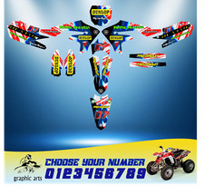 Yamaha YZ 450F 2018-2022 Full Graphics Kit White Blue Red Green Motocross Decals