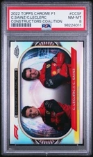 SAINZ/LECLERC 2022 Topps Chrome F1 Constructors Coalition #CCSF PSA 8 NM-MT QTY