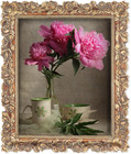 Vintage Picture Frames 8X10, Wall and Tabletop Photo Frame with Rose Flower and