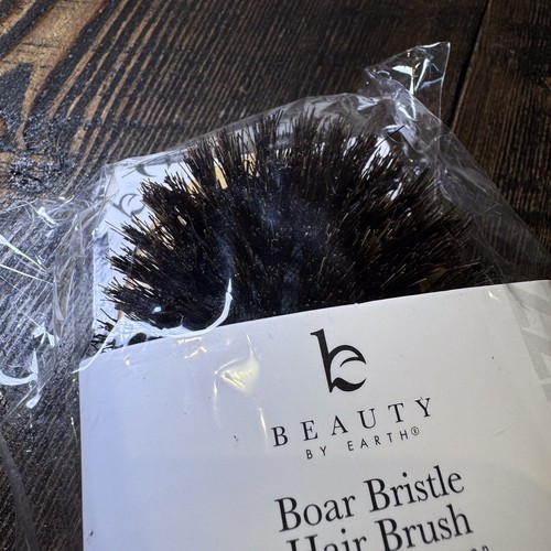 Boar Bristle Hair Brush Anti Frizz Thin And Fine Hair Bamboo Handle Soft Tangle - Picture 4 of 4