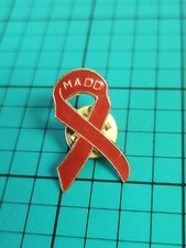 Vtg MADD Mothers Against Drunk Driving Gold Tone Lapel Pin Hat Pin