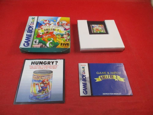 Game & Watch Gallery 3 Nintendo Game Boy Color COMPLETE w/ Box manual WORKS #Q