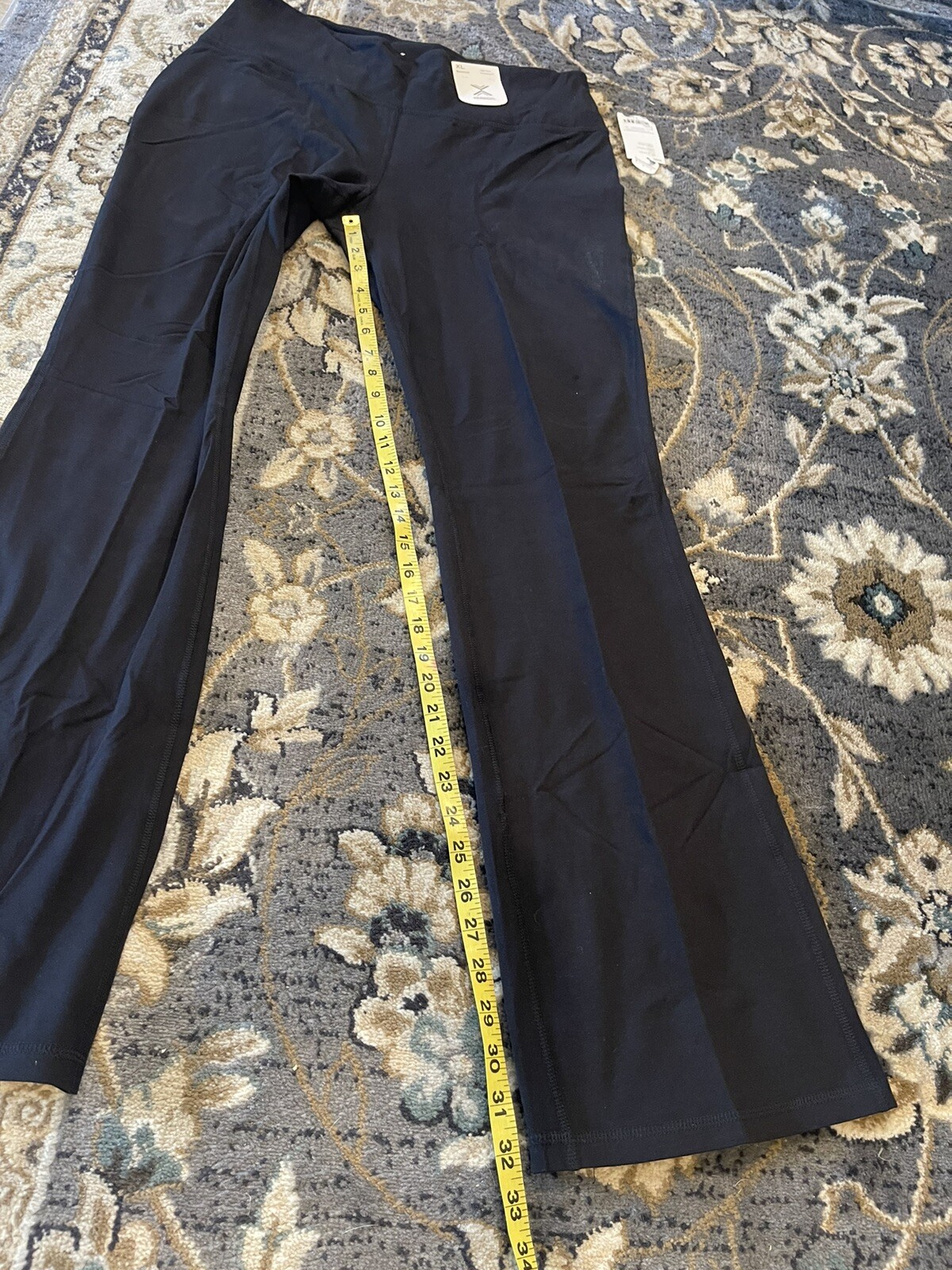 NWT Xersion Boot Cut quick dri Yoga Pants Black LargeXLarge T cotton blend eBay