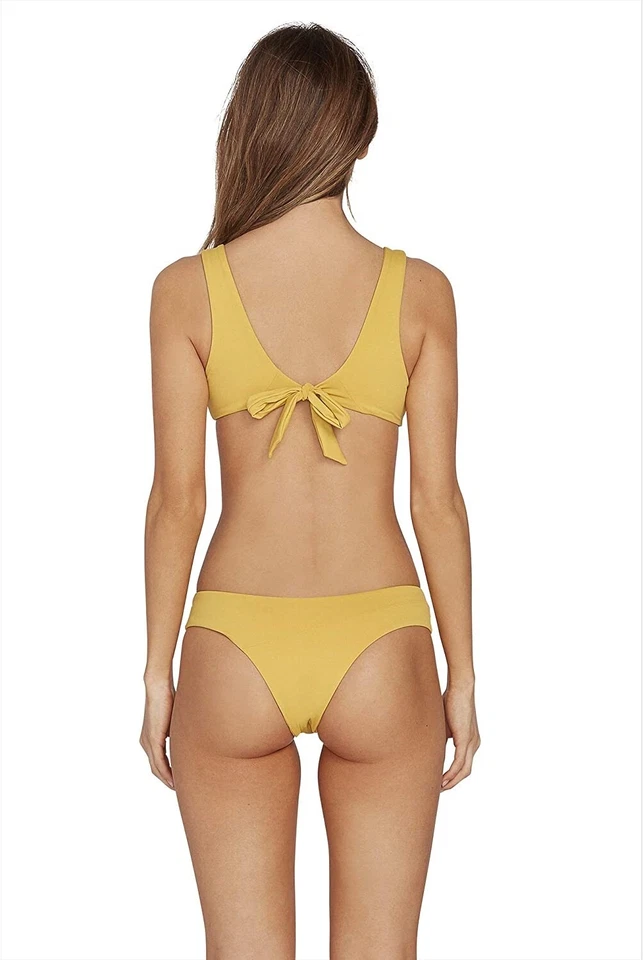 Volcom 266879 Women's Simply Seamless Halter Bikini Top Yellow Size Small - Image 2 of 2