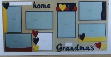 Scrapbook Layout Page Kit 12x12-- 2 Page Layout NO PLACE LIKE HOME- GRANDMAS