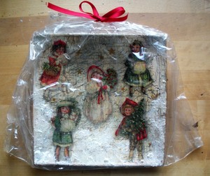 Decorazioni Natalizie Decoupage.Piatto Natalizio Decorato A Mano Decoupage Vintage Regalo Di Natale Nuovo Ebay