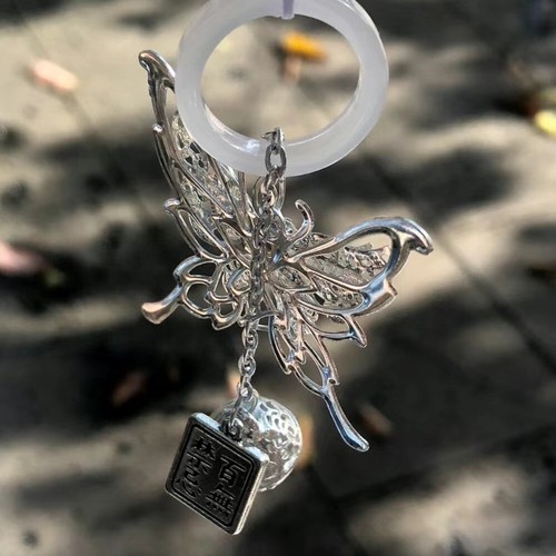 Butterfly Mobile Phone Pendant Bell Mobile Keychain Lanyard  Phone Pendant