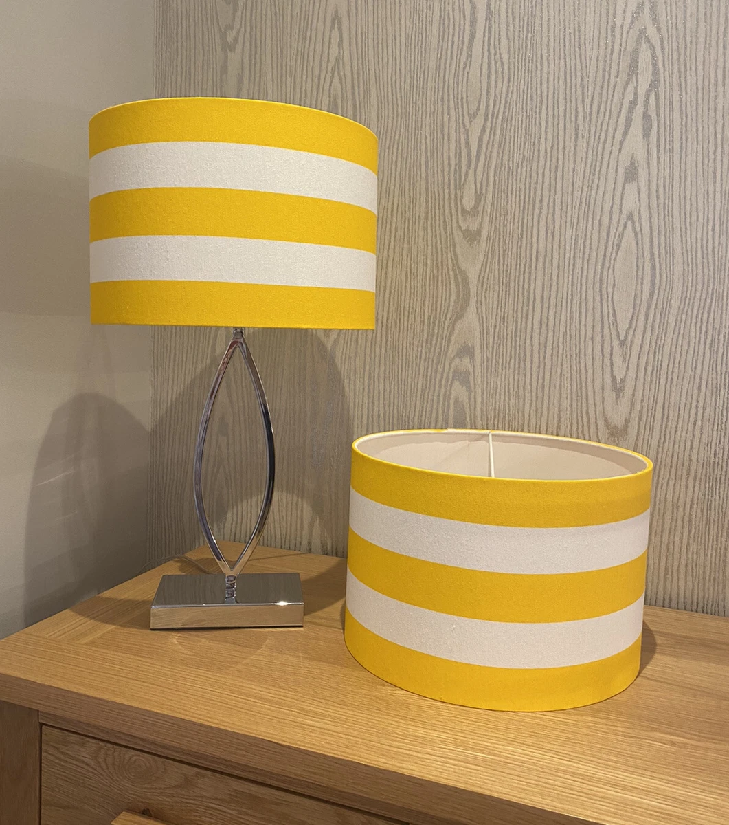 Yellow and white lamp shade deals