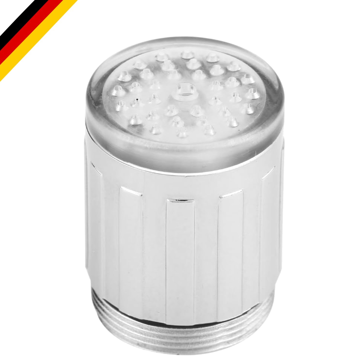 Edelstahl Wasserhahn mit Farbwechsel LED Licht für Küche Bad, Temperaturanzeige