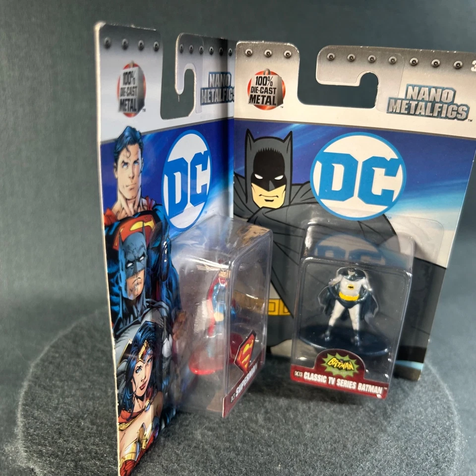 Nano Metalfigs DC Superman & Batman Classic TV Series Diecast Figure Lot Jada - Image 4 of 4