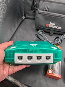 SEGA Dreamcast Console with Green Shell, & Cables Works