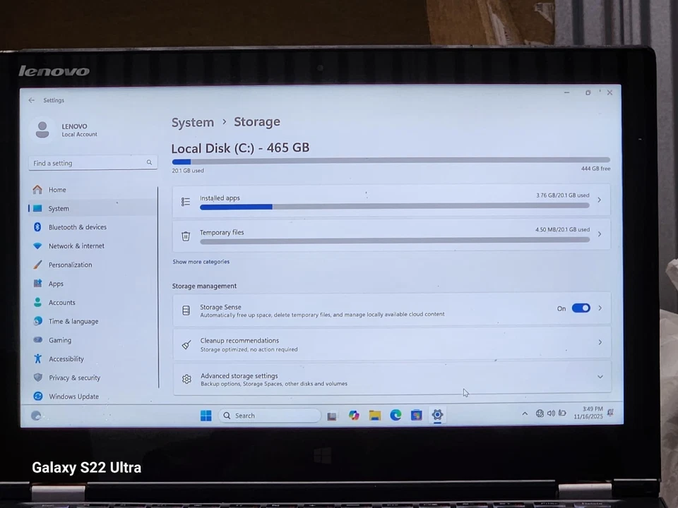 LENOVO YOGA 2 13.3'' PANTALLA TÁCTIL 360 MÓVIL RAM 4GB ALMACENAMIENTO 500GB (SSD) BONITO Foto 3 de 4