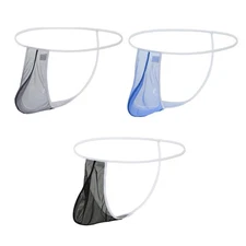 Zonbailon mesh see through low waist thongs with T-back - 3 pairs (Z1)