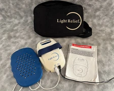 Light Relief LR150 Infrared Therapy Device w/ Pad Adapter Case & Manual