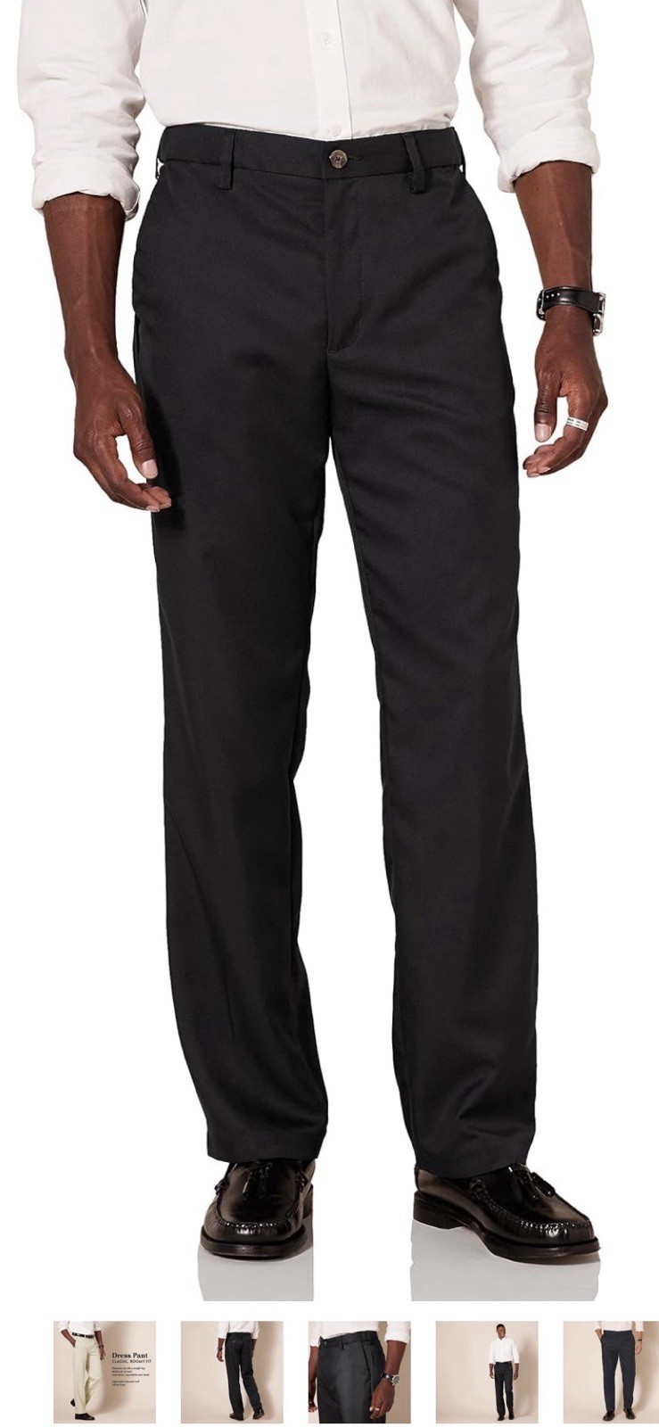 Amazon Essentials Men's Classic-Fit Expandable-Waist Flat-Front Dress Pant 33/30