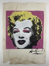 Andy Warhol COA Art Painting Original Drawing Vintage Paper Signed
