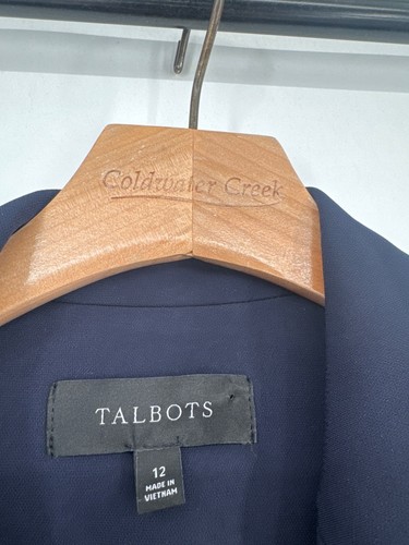 Talbots Damen Blazer Größe 12 Marineblau Polyestermischung Hergestellt in Vietnam - Bild 2 von 6
