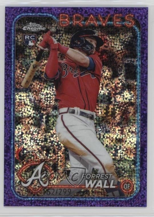 2024 Topps Chrome Purple Speckle Refractor 162/299 Forrest Wall #176 1h5h