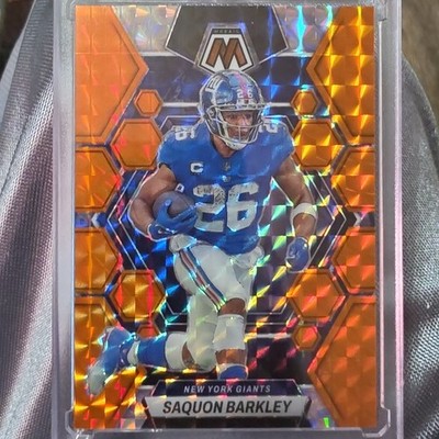 Panini 2023 Mosaic Orange Mosaic Prizm Saquon Barkley #177 023/199 Giants