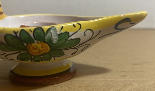 "Mini candelabro italiano DERUTA pintado a mano Aladdin Palermo 5"" x 2,75""" - Imagen 16 de 20