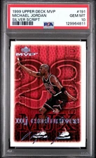 1999-00 Upper Deck MVP Michael Jordan Silver Script #191 PSA 10