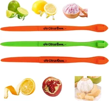 3-Pack Peelers, Easy Orange & Lemon Peeler Tools, Plastic Citurs Fruit Skin Remo